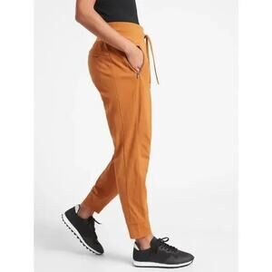 Athleta Trekkie North Joggers Womens 8 Brown High Rise Athletic Casual Preppy